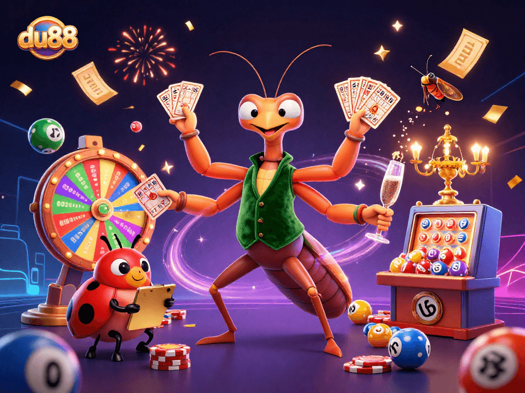 Enjoy thrilling gaming action at du88 with vibrant lottery elements and dynamic characters.