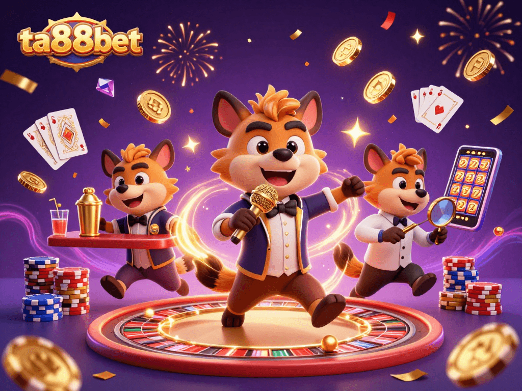 ta88bet hyenas bring laughter to the casino with golden coins, roulette, and vibrant energy