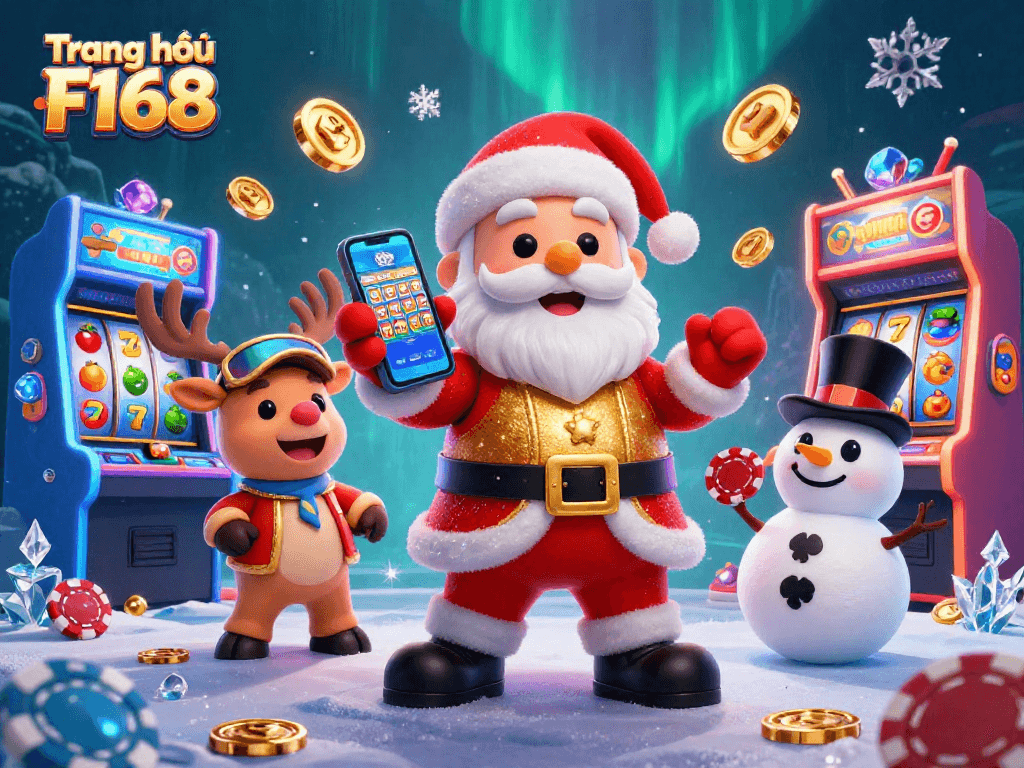 Engage with Trang chủ F168 at the dynamic casino scene featuring animated characters and vibrant gaming elements.