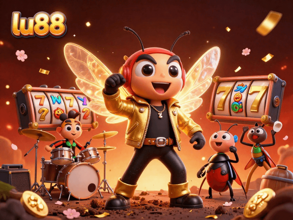 Experience the thrill of winning with LU88 as the rock star of gaming emerges in a vibrant casino scene.