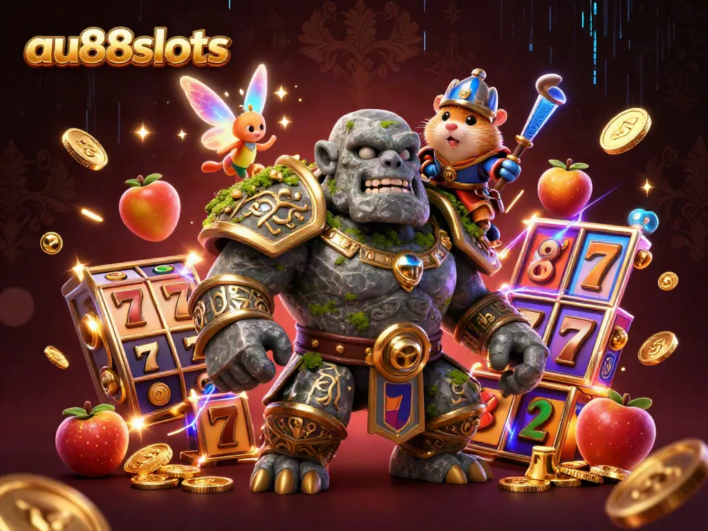 Experience the thrill of winning at au88slots with vibrant 3D characters and exciting gaming elements.