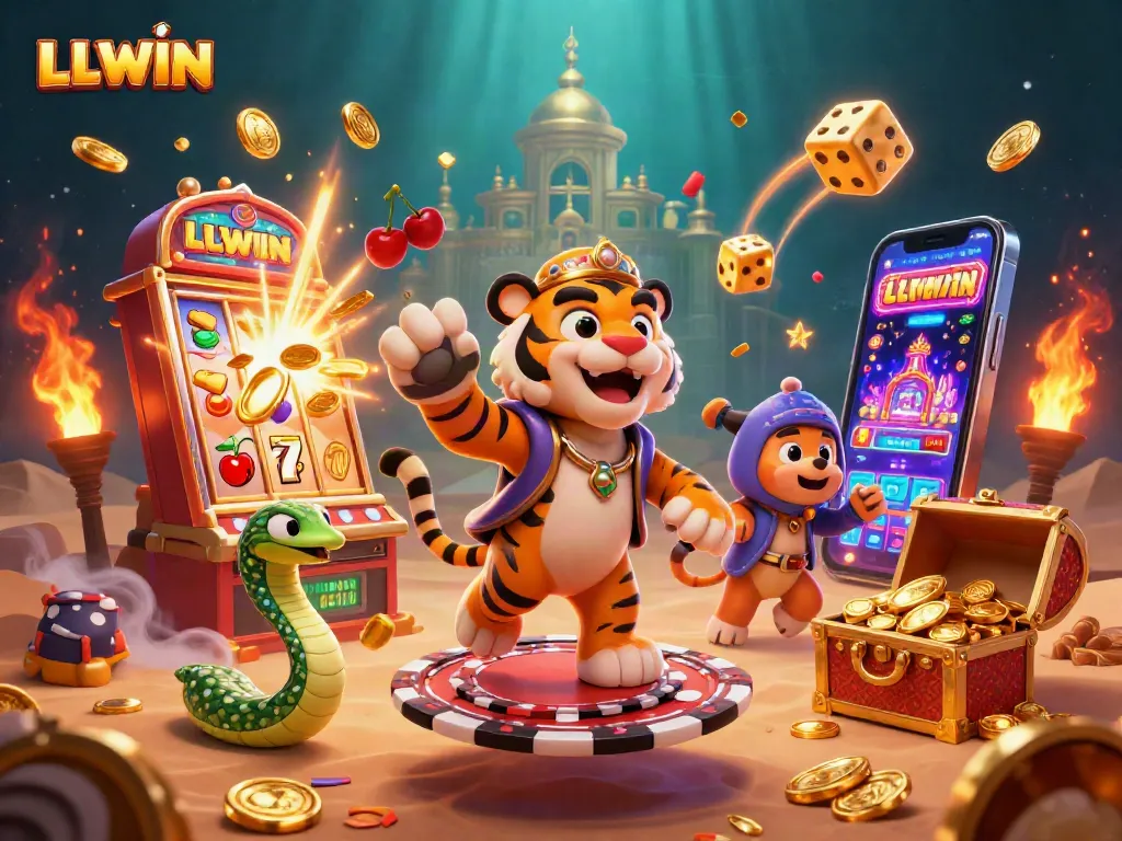 Experience the thrill of LLWIN with advanced casino games, showcasing vibrant elements of luck and adventure.