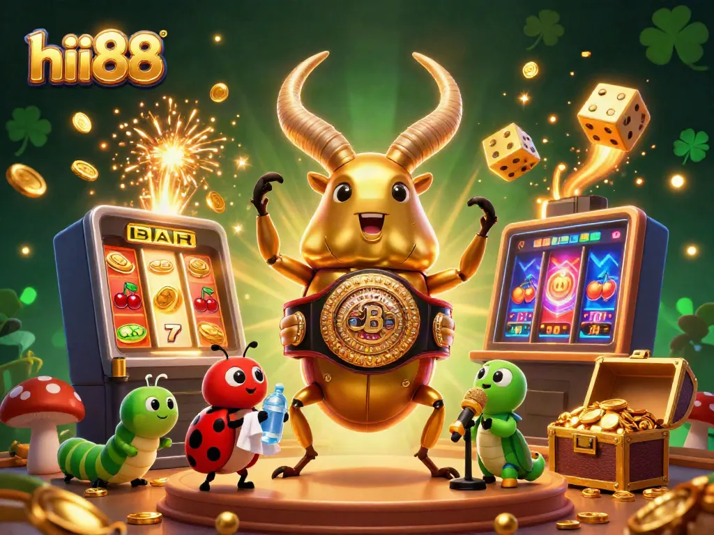 Experience thrilling action with hii88 in a vibrant casino-themed digital illustration