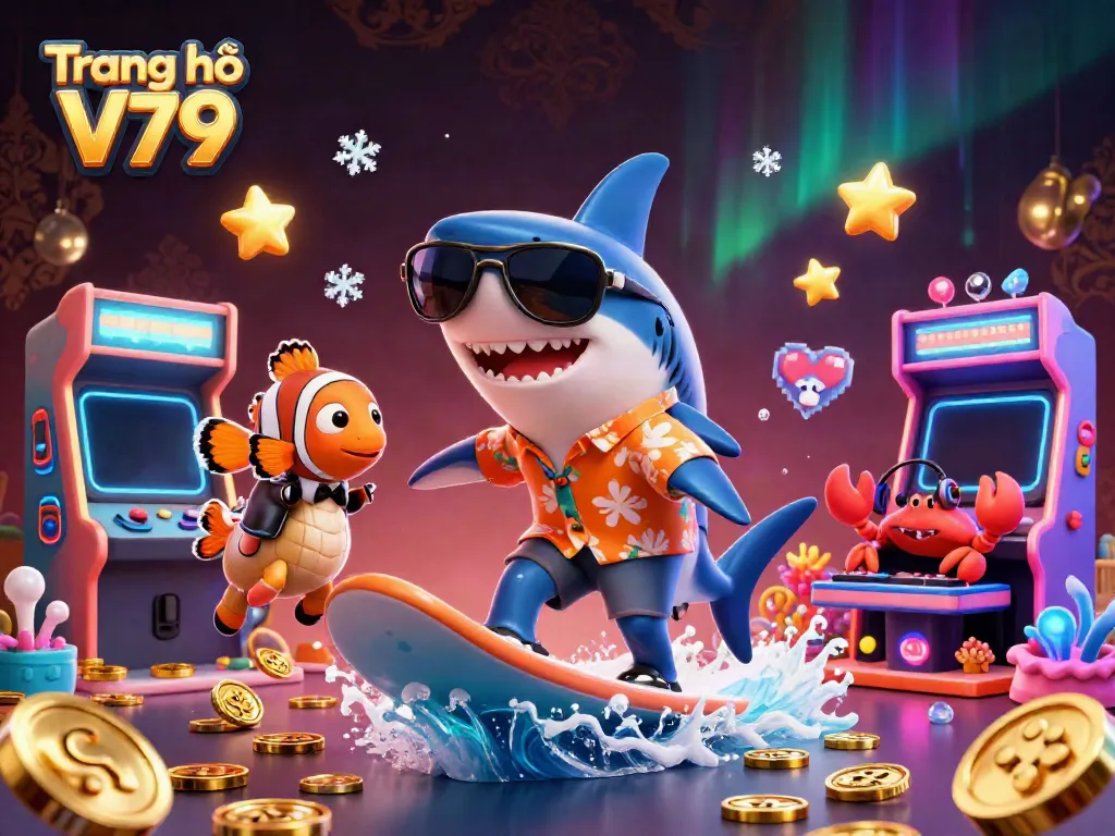Engage in thrilling gameplay at Trang chủ V79 with dazzling undersea characters and vibrant casino elements.