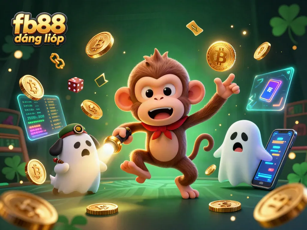 Experience thrilling gameplay at fb88 đăng nhập with our cartoon-inspired casino illustration featuring vibrant game elements.