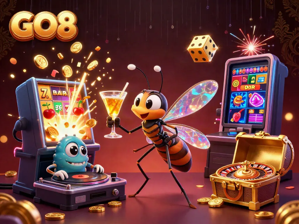 Experience thrilling wins at GO8 with a vibrant casino scene packed with excitement.