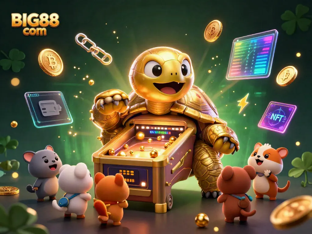 Experience the vibrant world of BIG88 com with cartoon elements, golden coins, and engaging gameplay.