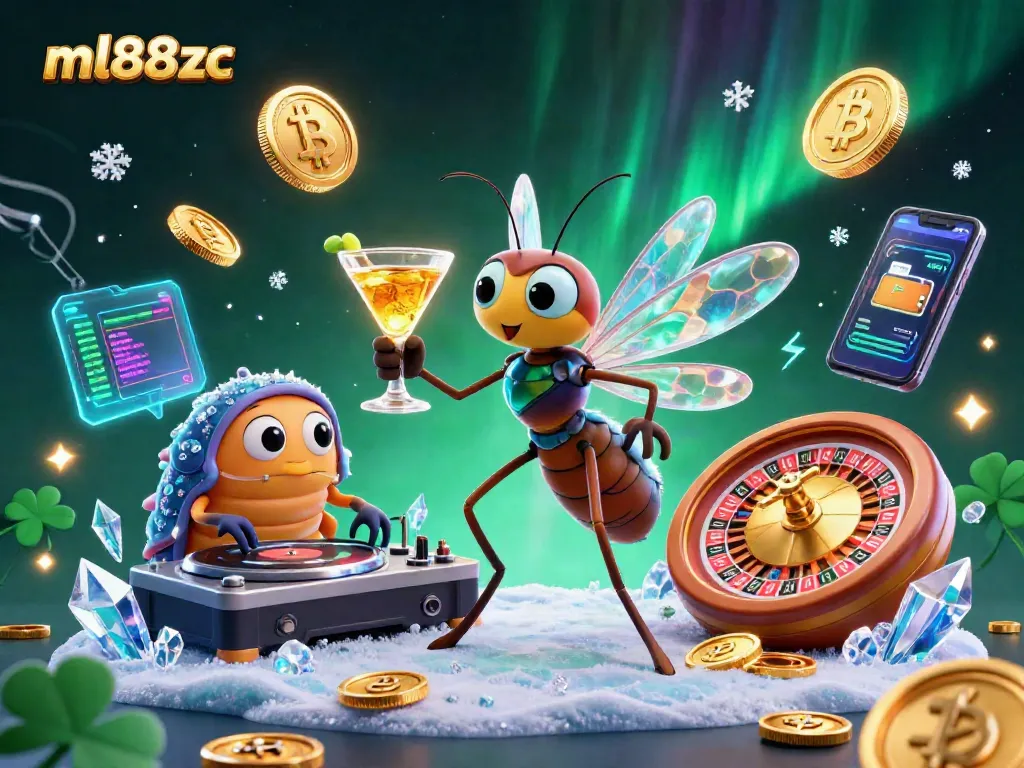 Spin to win at ml88zc: vibrant casino scene showcasing animated characters and crypto elements