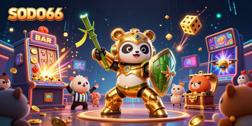 Experience thrilling gameplay in SODO66 with a dynamic arena and vibrant casino elements