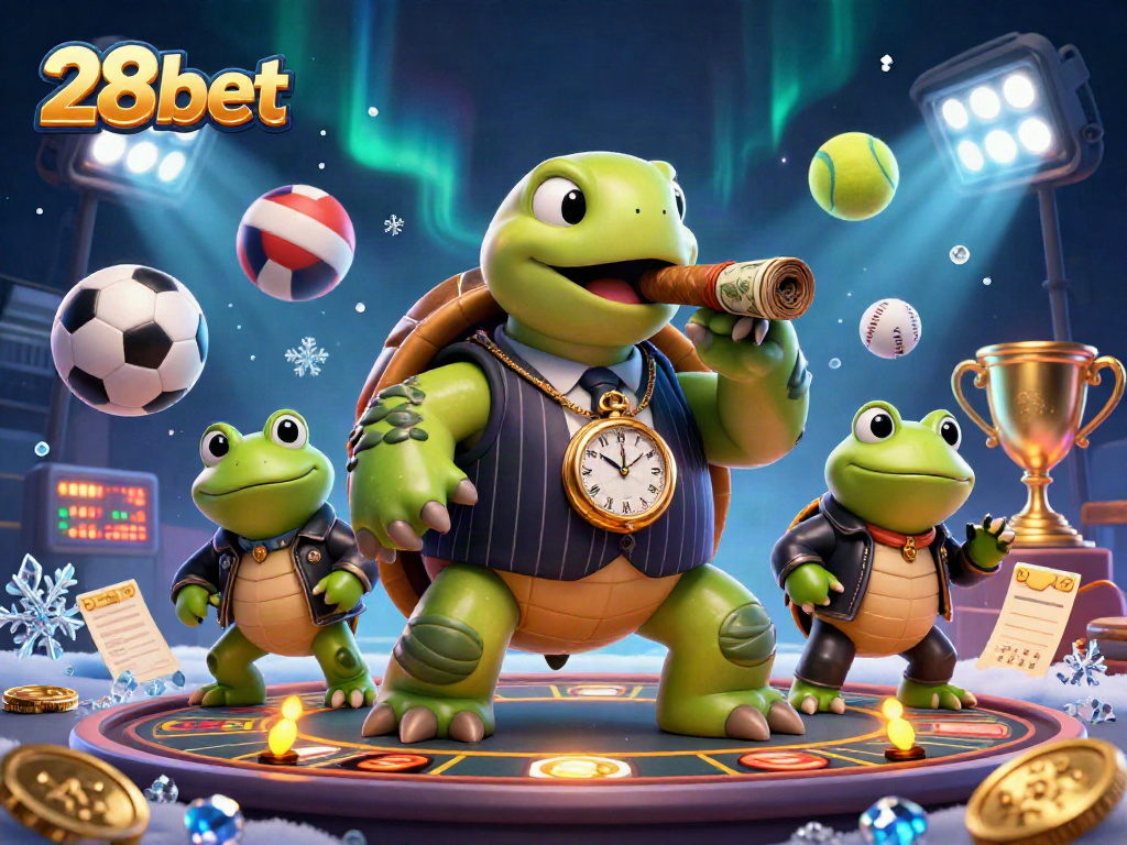 Experience winning at 28bet with a vibrant, engaging 3D casino scene filled with action!