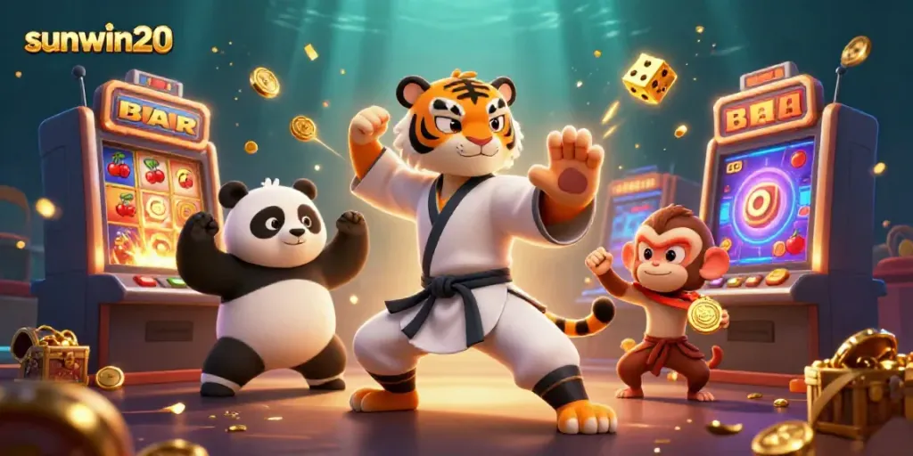 Join sunwin20 for an exhilarating jackpot experience with cartoon characters amidst vibrant casino action.