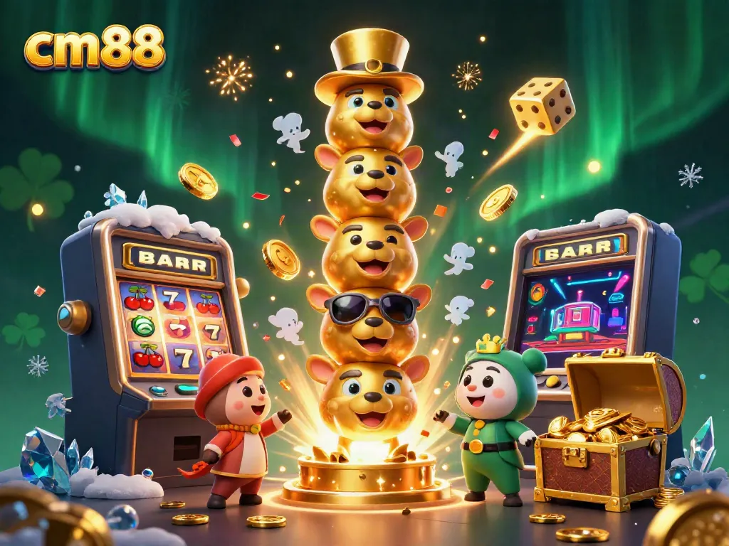 Win big with cm88's thrilling 3D casino experience featuring vibrant slots and golden totem!