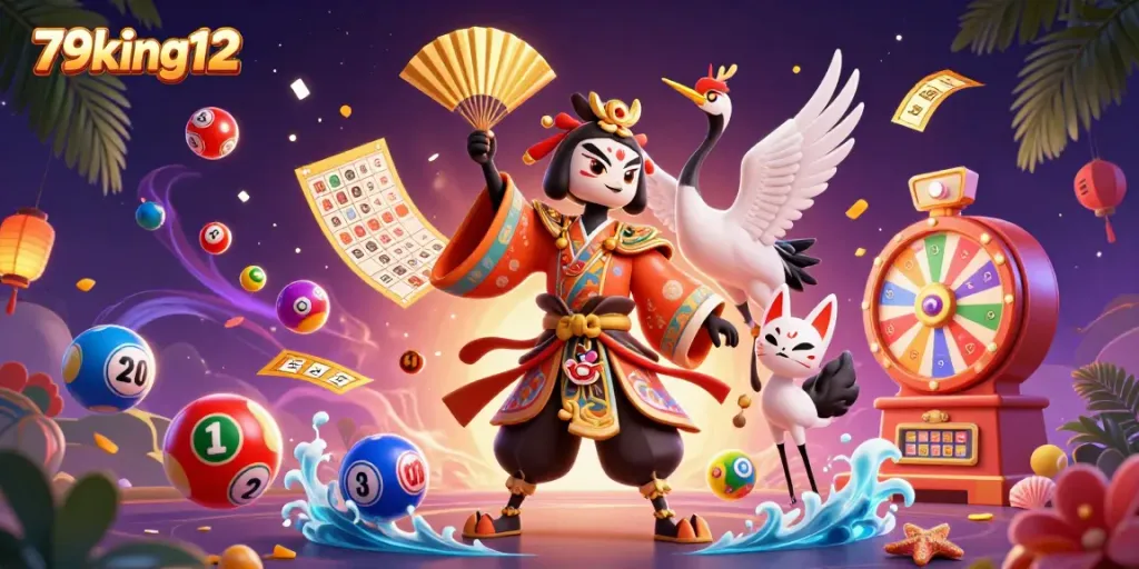 Experience the magic of 79king12 with vibrant lottery games and immersive 3D elements.