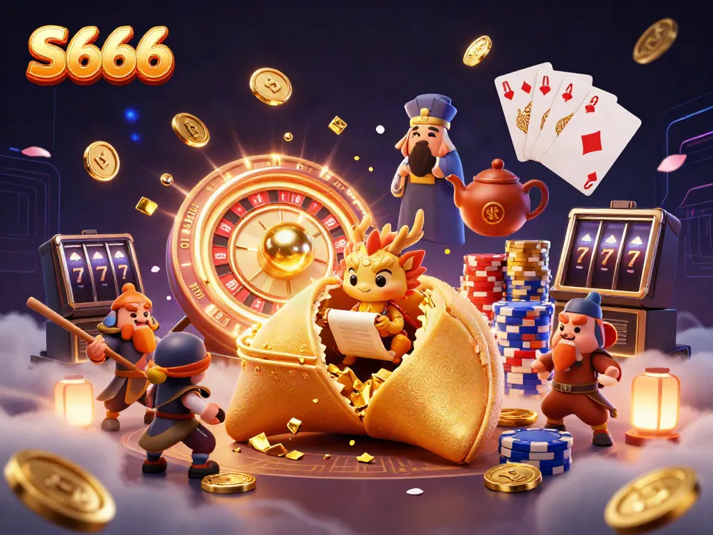 Experience the thrill of S666 with vibrant 3D casino elements and enchanting characters.